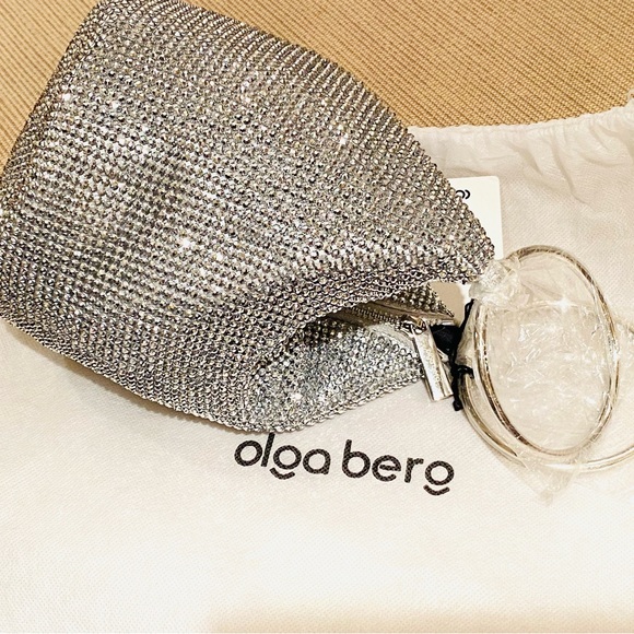 OLGA BERG…ELLIE CRYSTAL MESH RING HANDLE BAG… - Picture 5 of 9